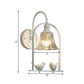 Creative Bell Sconce Light with Bird Decor 1 Light Transparent Glass LED Wall Lamp for Balcony Clearhalo 'Wall Lamps & Sconces' 'Wall Lights' Lighting' 192795