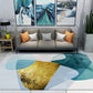 Multi-Colored Modern Rug Synthetics Color Block Abstract Pattern Rug Non-Slip Easy Care Carpet for Home Decor Gold Clearhalo 'Area Rug' 'Rug' 1927962