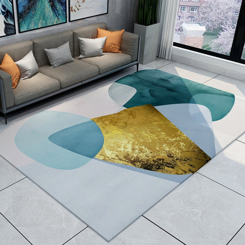 Multi-Colored Modern Rug Synthetics Color Block Abstract Pattern Rug Non-Slip Easy Care Carpet for Home Decor Clearhalo 'Area Rug' 'Rug' 1927963