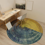 Dark Rust Pattern Rug Polypropylene Steampunk Rug Non-Slip Machine Washable Carpet for Bedroom Beige