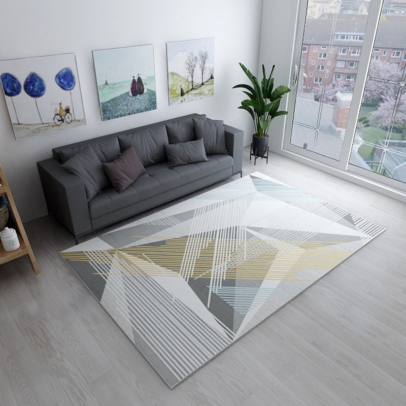 Enchanting Tangram Design Geometric Rug Multi-Color Bold Rug Synthetics Easy Care Carpet for Home Decor Brown Clearhalo 'Area Rug' 'Modern' 'Rugs' Rug' 1928085