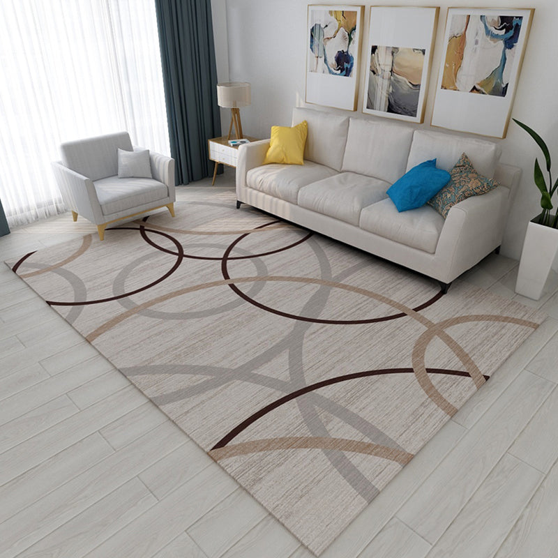 Unusual Seamless Geometric Shapes Rug Multicolor Contemporary Rug Polyester Non-Slip Backing Carpet for Home Decor Ocean Blue Clearhalo 'Area Rug' 'Modern' 'Rugs' Rug' 1928131