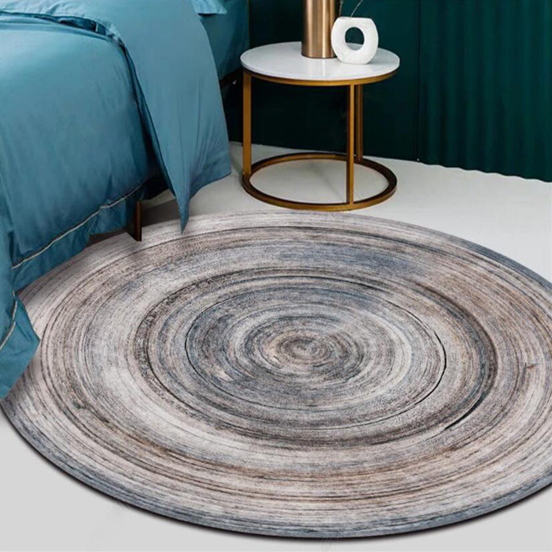 Casual Modern Rug in Grey Abstract Wood Grain Pattern Rug Polyester Machine Washable Carpet for Home Decoration Clearhalo 'Area Rug' 'Modern' 'Rugs' Rug' 1928202