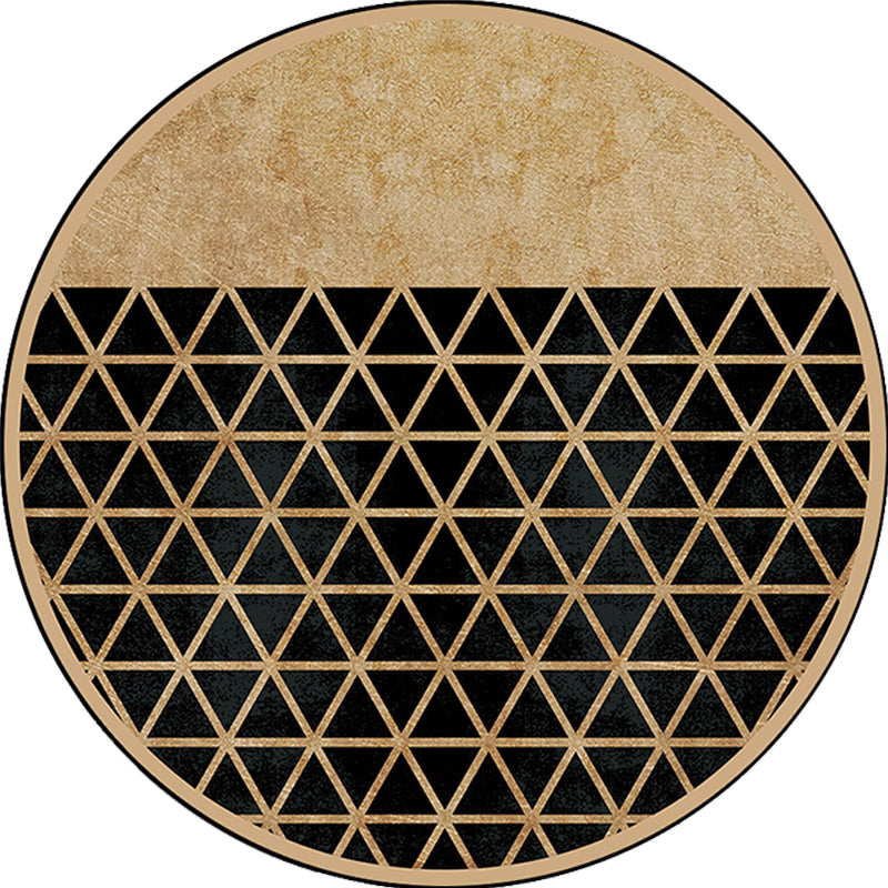 Nordic Modern Rug in Brown and Black Geometric Triangle Pattern Rug Polyester Pet Friendly Carpet for Home Decoration Clearhalo 'Area Rug' 'Modern' 'Rugs' Rug' 1928347