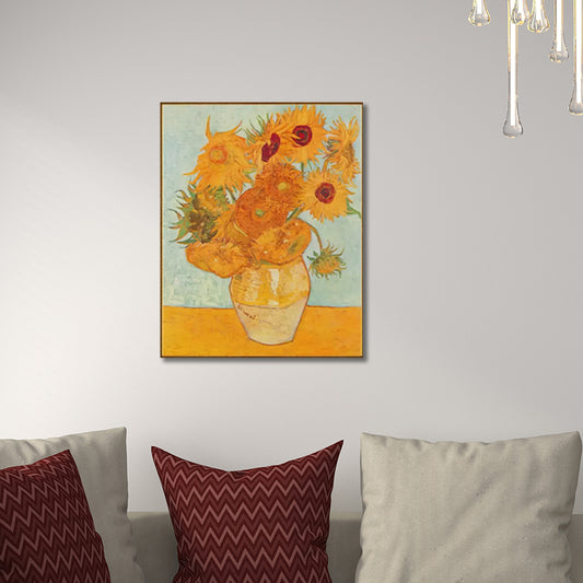 Rustic Potting Painting Girls Bedroom Paintings Flower Wall Art Print in Soft Color Clearhalo 'Art Gallery' 'Canvas Art' 'Country Art Gallery' 'French Country' 'Rustic' Arts' 1928362