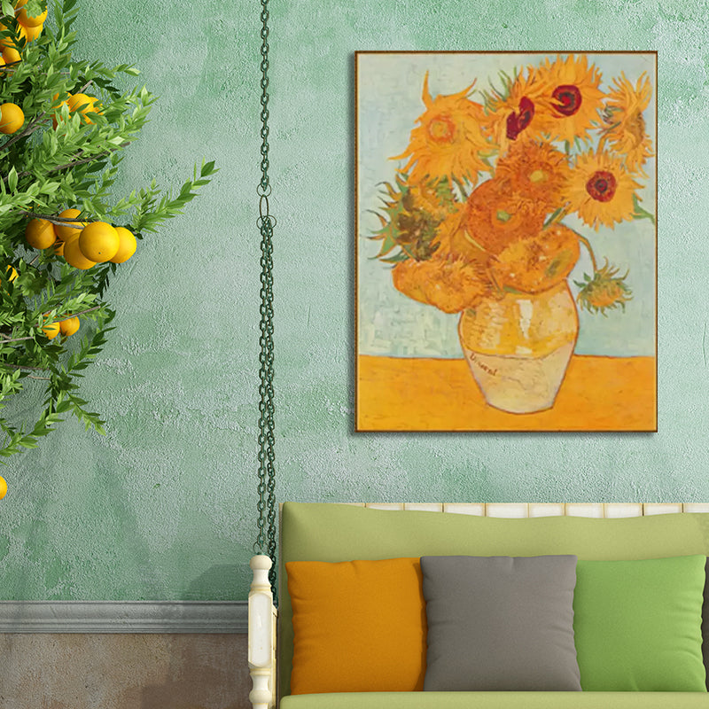 Rustic Potting Painting Girls Bedroom Paintings Flower Wall Art Print in Soft Color Clearhalo 'Art Gallery' 'Canvas Art' 'Country Art Gallery' 'French Country' 'Rustic' Arts' 1928363