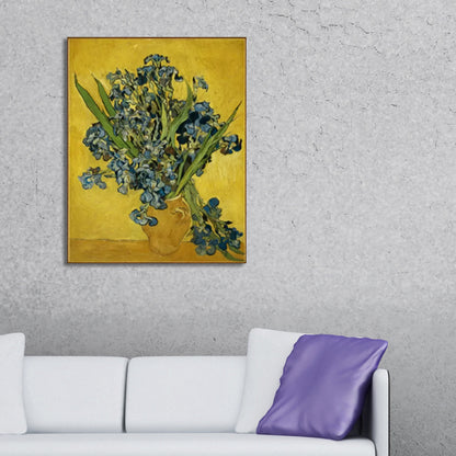 Rustic Potting Painting Girls Bedroom Paintings Flower Wall Art Print in Soft Color Blue Clearhalo 'Art Gallery' 'Canvas Art' 'Country Art Gallery' 'French Country' 'Rustic' Arts' 1928368