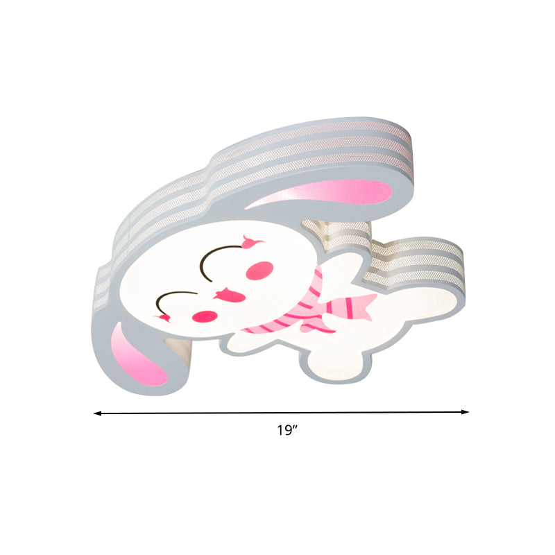 Cartoon Animal Flush Mount Ceiling Light Acrylic Ceiling Light Fixture in White for Kid Room Clearhalo 'Ceiling Lights' 'Close To Ceiling Lights' 'Close to ceiling' 'Flush mount' Lighting' 192908
