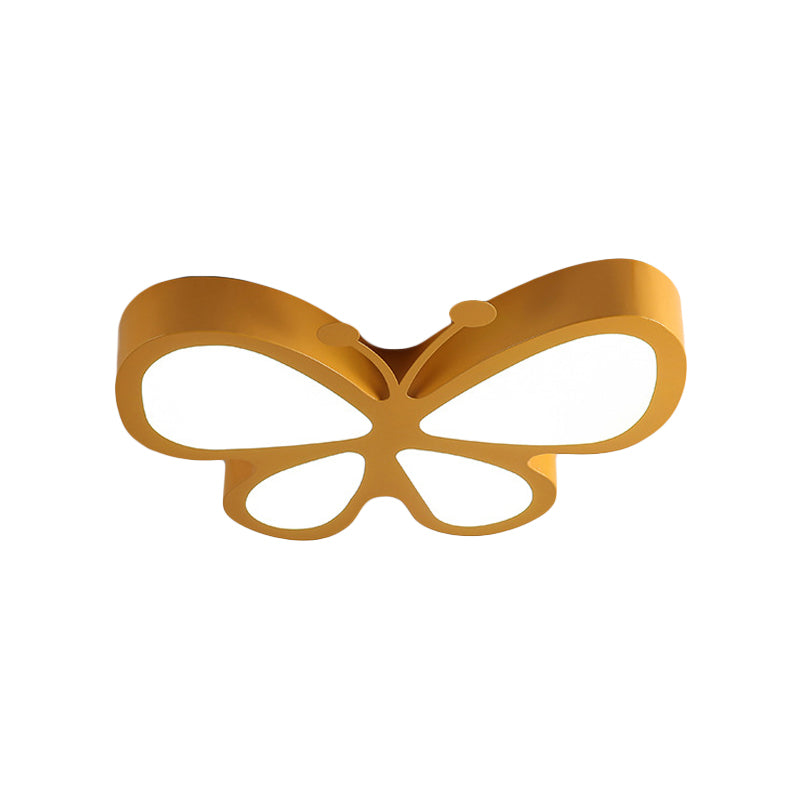 Lovely Kids Butterfly Ceiling Lamp Metal Macaron Colored LED Ceiling Light Clearhalo 'Ceiling Lights' 'Close To Ceiling Lights' 'Close to ceiling' 'Flush mount' 'Industrial Flush Mount' Lighting' 193077