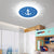 Seaside Anchor Ceiling Light Fixture Acrylic Flush Mount Ceiling Light in Yellow for Bedroom Blue White Clearhalo 'Ceiling Lights' 'Close To Ceiling Lights' 'Close to ceiling' 'Flush mount' Lighting' 193093