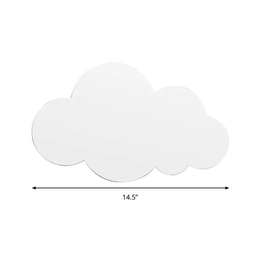 Plastic Cloud Slim Wall Sconce Modern Style LED Wall Sconce in White for Kids Bedroom Clearhalo 'Wall Lamps & Sconces' 'Wall Lights' Lighting' 193117