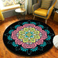 Persian Mandala Indoor Rug Multi Colored Synthetics Carpet Washable Anti-Slip Rug for Home Decor Pink Clearhalo 'Area Rug' 'Moroccan' 'Rugs' Rug' 1932042