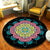Persian Mandala Indoor Rug Multi Colored Synthetics Carpet Washable Anti-Slip Rug for Home Decor Pink Clearhalo 'Area Rug' 'Moroccan' 'Rugs' Rug' 1932042