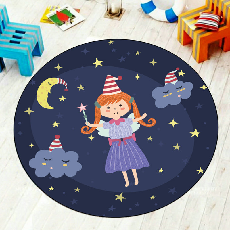 Kids Wonderland Rug Multicolor Polypropylene Carpet Non-Slip Pet Friendly Rug for Childrens Bedroom Blue Clearhalo 'Area Rug' 'Rug' 1932050