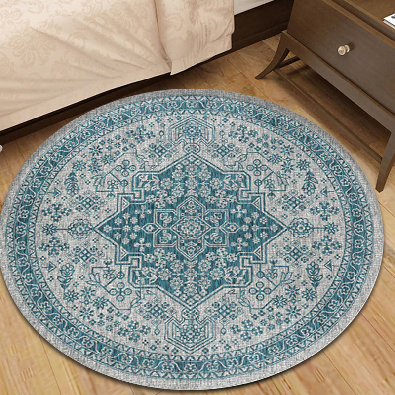 Shabby Tribal Rug Pastel Moroccan Rug Polypropylene Pet Friendly Non-Slip Carpet for Living Room Light Blue Clearhalo 'Area Rug' 'Moroccan' 'Rugs' Rug' 1932062