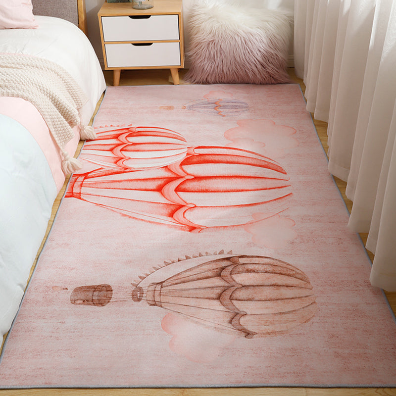 Lovely Cartoon Rug Soft Color Fairy Tale Carpet Machine Wash Anti-Slip Rug for Child Bedroom Pink Clearhalo 'Area Rug' 'Rug' 1932078