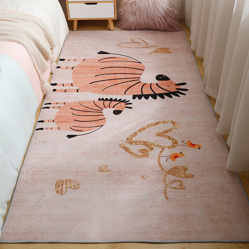 Lovely Cartoon Rug Soft Color Fairy Tale Carpet Machine Wash Anti-Slip Rug for Child Bedroom Light Brown Clearhalo 'Area Rug' 'Rug' 1932079