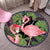 Multicolor Flamingo Pattern Rug Polyester Tropical Rug Anti-Slip Backing Machine Washable Area Rug for Bedroom Black Clearhalo 'Area Rug' 'Rug' 1932094