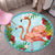 Multicolor Flamingo Pattern Rug Polyester Tropical Rug Anti-Slip Backing Machine Washable Area Rug for Bedroom Blue Clearhalo 'Area Rug' 'Rug' 1932095