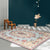 Multi Colored Bedroom Rug Vintage Floral Pattern Carpet Polyester Pet Friendly Washable Non-Slip Backing Carpet Light Blue Clearhalo 'Area Rug' 'Rugs' 'Vintage' Rug' 1932187