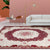 Blossom Pattern Rug Polyester Retro Area Rug Anti-Slip Backing Machine Washable Indoor Rug for Bedroom Red Clearhalo 'Area Rug' 'Rugs' 'Vintage' Rug' 1932196