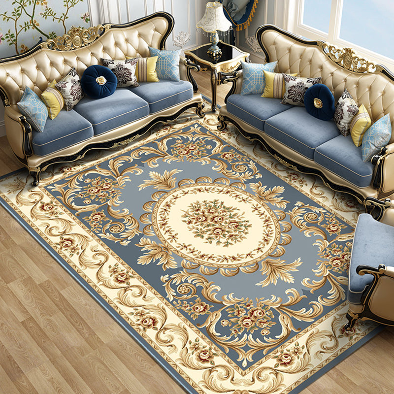 Colorful Blossom Pattern Rug Multicoloured Vintage Carpet