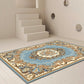 Unique Multicolor Flower Pattern Rug Polyester Vintage Area Rug Pet Friendly Washable Anti-Slip Rug for Sitting Room Lake Blue Clearhalo 'Area Rug' 'Rugs' 'Vintage' Rug' 1932240