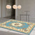 Unique Multicolor Flower Pattern Rug Polyester Vintage Area Rug Pet Friendly Washable Anti-Slip Rug for Sitting Room Blue Clearhalo 'Area Rug' 'Rugs' 'Vintage' Rug' 1932241