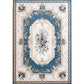 Vintage Floral Pattern Rug Blue and Black Polyester Indoor Rug Machine Washable Non-Slip Backing Carpet for Decoration Clearhalo 'Area Rug' 'Rugs' 'Vintage' Rug' 1932347