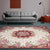 Luxurious Blossom Pattern Rug with Leaf Multicolor Vintage Carpet Polyester Washable Pet Friendly Anti-Slip Area Rug for Parlour Burgundy Clearhalo 'Area Rug' 'Rugs' 'Vintage' Rug' 1932362