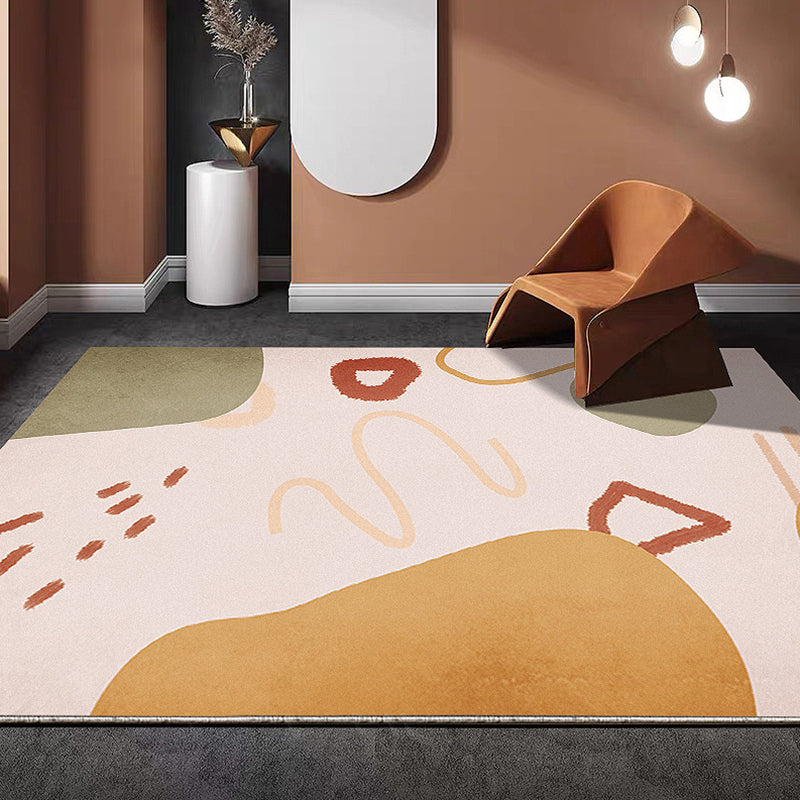 Multicolored Nordic Rug Polyester Colorblock Area Rug Washable Pet Friendly Anti-Slip Backing Carpet for Lobby Red Clearhalo 'Area Rug' 'Rug' 1932364