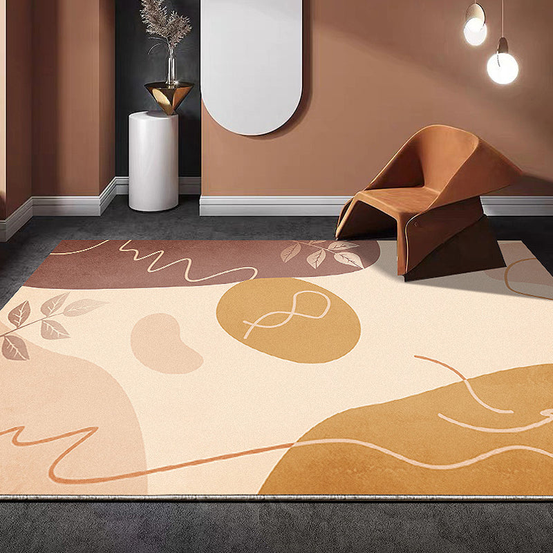 Multicolored Nordic Rug Polyester Colorblock Area Rug Washable Pet Friendly Anti-Slip Backing Carpet for Lobby Yellow-Red Clearhalo 'Area Rug' 'Rug' 1932373