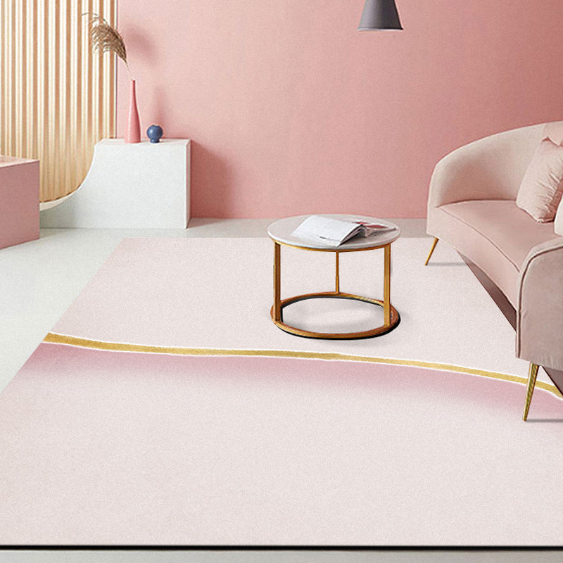 Modern Abstract Rug Pink Polyester Area Rug Pet Friendly Washable Non-Slip Backing Area Rug for Sitting Room Green Clearhalo 'Area Rug' 'Rug' 1932401