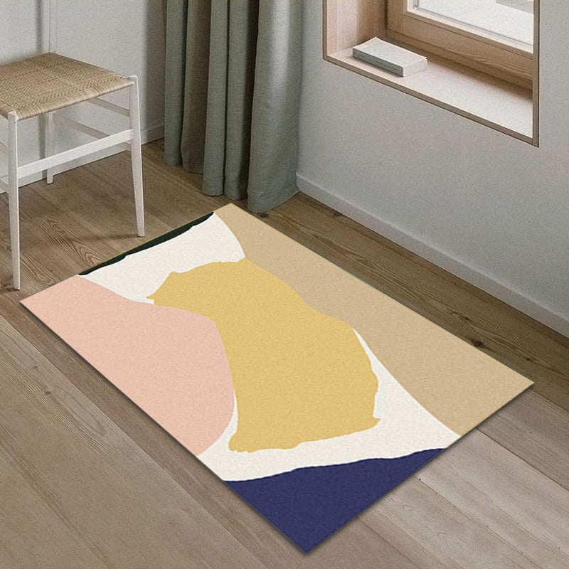 Creative Multicolor Colorblock Rug Polyester Simplicity Area Rug Pet Friendly Washable Anti-Slip Indoor Rug for Parlour Pink Clearhalo 'Area Rug' 'Rug' 1932421