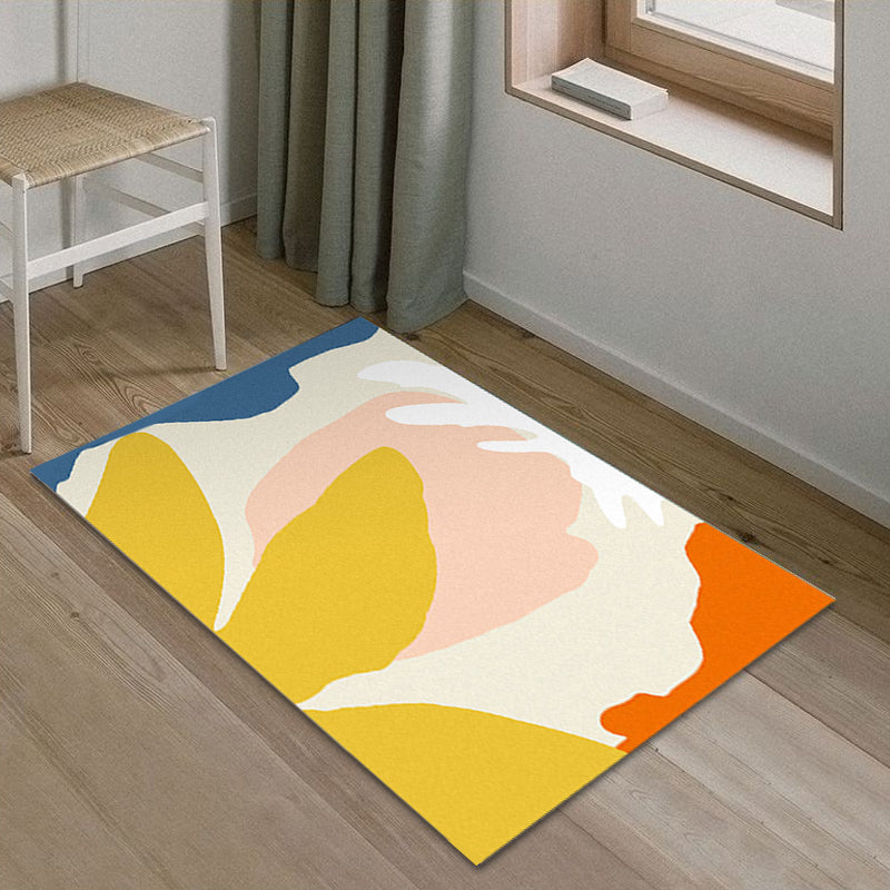 Creative Multicolor Colorblock Rug Polyester Simplicity Area Rug Pet Friendly Washable Anti-Slip Indoor Rug for Parlour Yellow Clearhalo 'Area Rug' 'Rug' 1932423