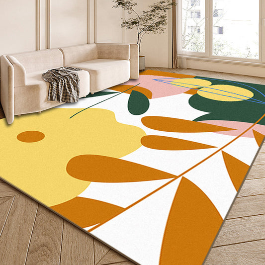 Modernist Colorblock Rug Multi-Color Polyester Area Rug Washable Non-Slip Backing Indoor Rug for Drawing Room
