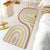 Casual Multi Colored Modernism Rug Polyester Swirl Striped Pattern Carpet Washable Pet Friendly Anti-Slip Carpet for Bedroom Beige Clearhalo 'Area Rug' 'Rug' 1932501