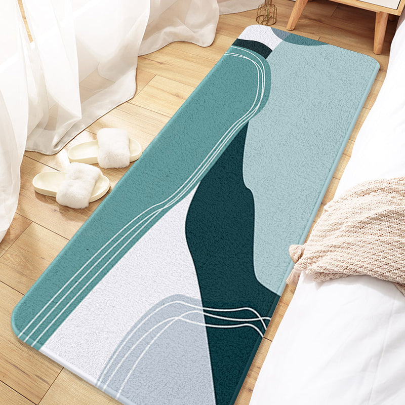 Aesthetic Multicolor Colorblock Rug Polyester Modernism Indoor Rug Pet Friendly Washable Anti-Slip Carpet for Decoration Dark Green Clearhalo 'Area Rug' 'Rug' 1932508
