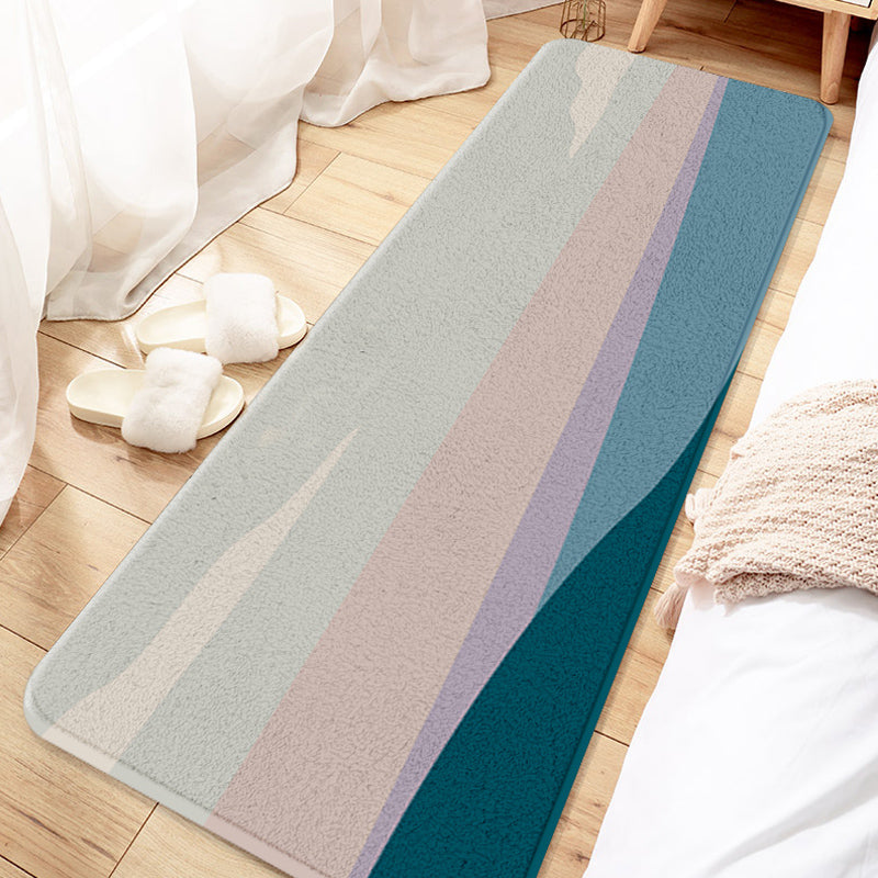 Aesthetic Multicolor Colorblock Rug Polyester Modernism Indoor Rug Pet Friendly Washable Anti-Slip Carpet for Decoration Dark Blue Clearhalo 'Area Rug' 'Rug' 1932509