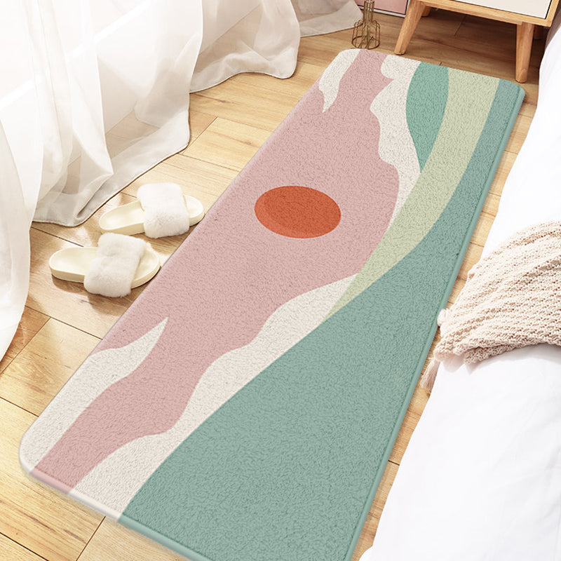 Aesthetic Multicolor Colorblock Rug Polyester Modernism Indoor Rug Pet Friendly Washable Anti-Slip Carpet for Decoration Beige Clearhalo 'Area Rug' 'Rug' 1932512