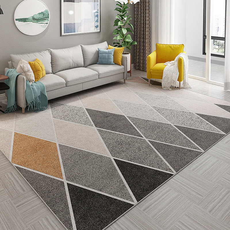Multicolor Harlequin Area Rug Polypropylene Simplicity Indoor Rug Washable Area Carpet for Home Decor Grey Clearhalo 'Area Rug' 'Modern' 'Rugs' Rug' 1932541