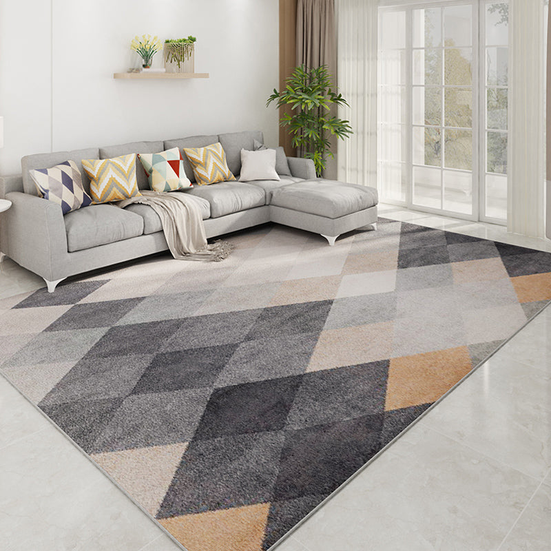 Multicolor Harlequin Area Rug Polypropylene Simplicity Indoor Rug Washable Area Carpet for Home Decor Yellow-Red Clearhalo 'Area Rug' 'Modern' 'Rugs' Rug' 1932544