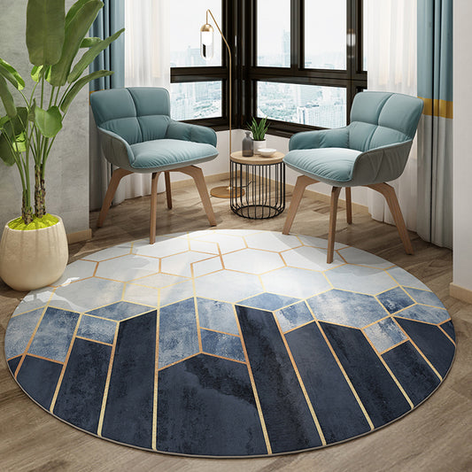 Casual Simplicity Area Rug Multi Color Graphic Carpet Pet Friendly Rug for Home Decoration Blue Clearhalo 'Area Rug' 'Modern' 'Rugs' Rug' 1932590