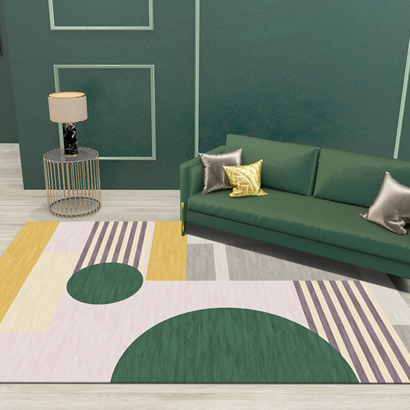 Pastel Color Living Room Indoor Rug Contemporary Colorblock Carpet Polyster Stain-Resistant Clearhalo 'Area Rug' 'Modern' 'Rugs' Rug' 1932631