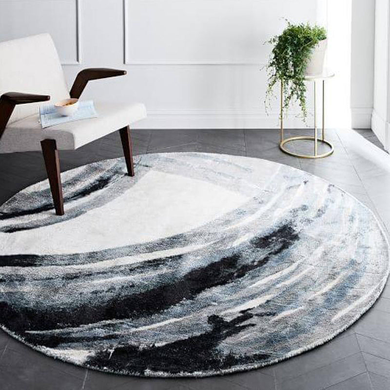 Circular Industrial Style Rug with Multicolor Cement Pattern Pet Friendly Polyester Rug for Room Grey Clearhalo 'Area Rug' 'Rug' 1932742