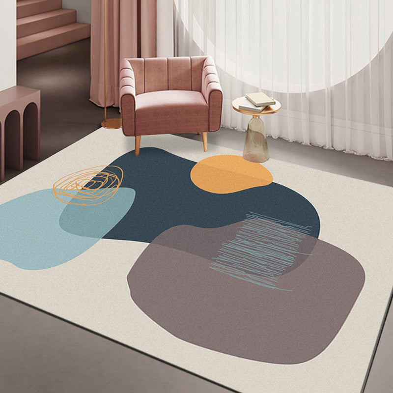 Minimalism Parlor Rug Multi-Color Colorblock Indoor Rug Polyester Anti-Slip Backing Machine Washable Carpet Brown Clearhalo 'Area Rug' 'Rug' 1932755