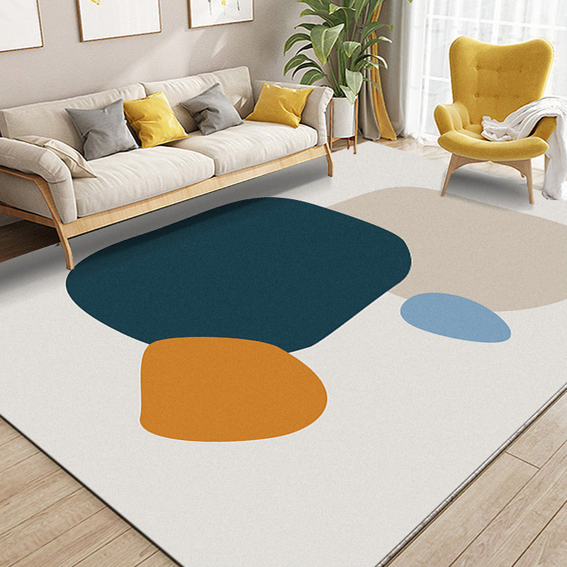 Minimalism Parlor Rug Multi-Color Colorblock Indoor Rug Polyester Anti-Slip Backing Machine Washable Carpet Blue Clearhalo 'Area Rug' 'Rug' 1932761