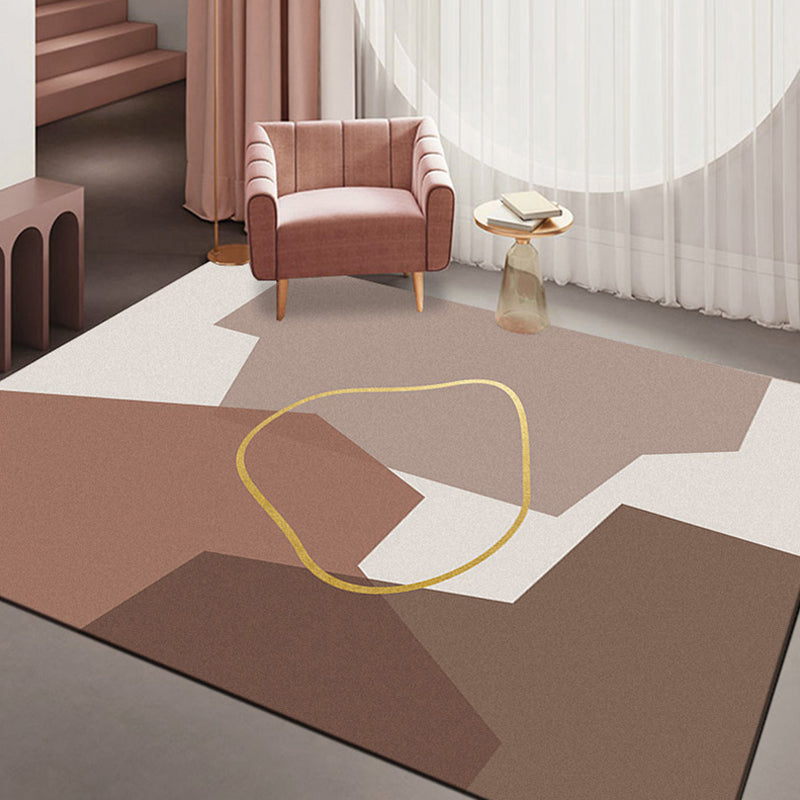 Minimalism Parlor Rug Multi-Color Colorblock Indoor Rug Polyester Anti-Slip Backing Machine Washable Carpet Pink Clearhalo 'Area Rug' 'Rug' 1932763