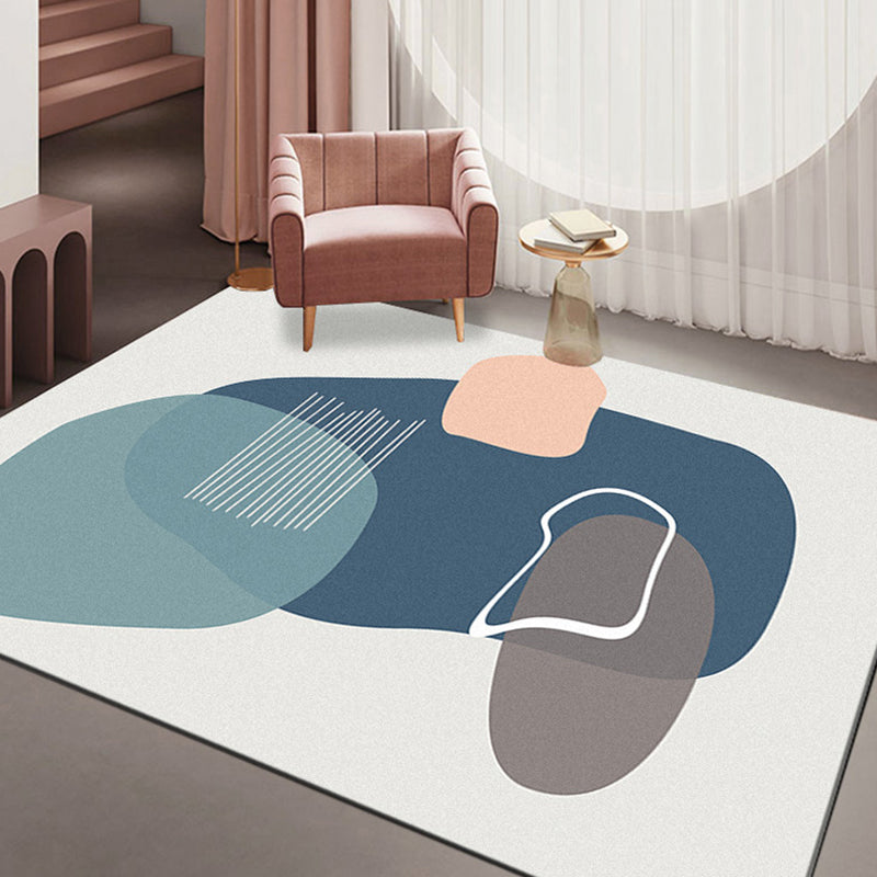 Minimalism Parlor Rug Multi-Color Colorblock Indoor Rug Polyester Anti-Slip Backing Machine Washable Carpet Light Red Clearhalo 'Area Rug' 'Rug' 1932766