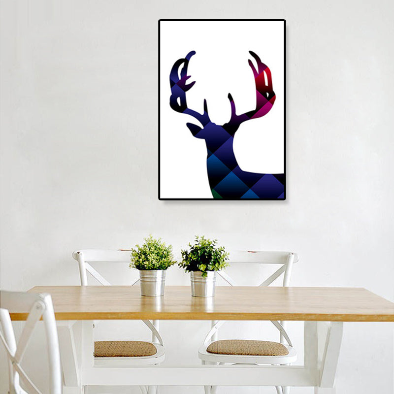 Childrens Art Illustration Animal Canvas Soft Color Bedroom Wall Art Decor, Textured Clearhalo 'Art Gallery' 'Canvas Art' 'Kids' Arts' 1932850